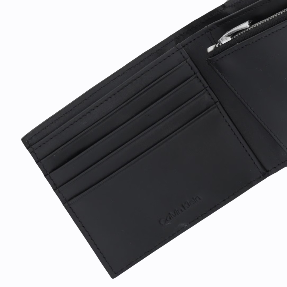 CALVIN KLEIN PLAQUE BILLFOLD w/ COIN LV04D1067G 3