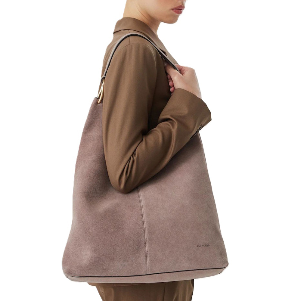CALVIN KLEIN SLOUCHY SUEDELARGE SHOULDER BA LV04F3690G 5