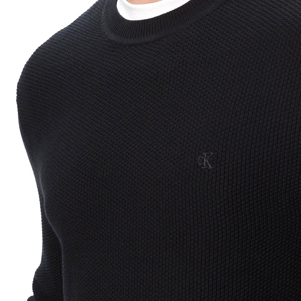 CALVIN KLEIN LS TEXTURED COTTON CREWNK SWEA LV04LF304G 3