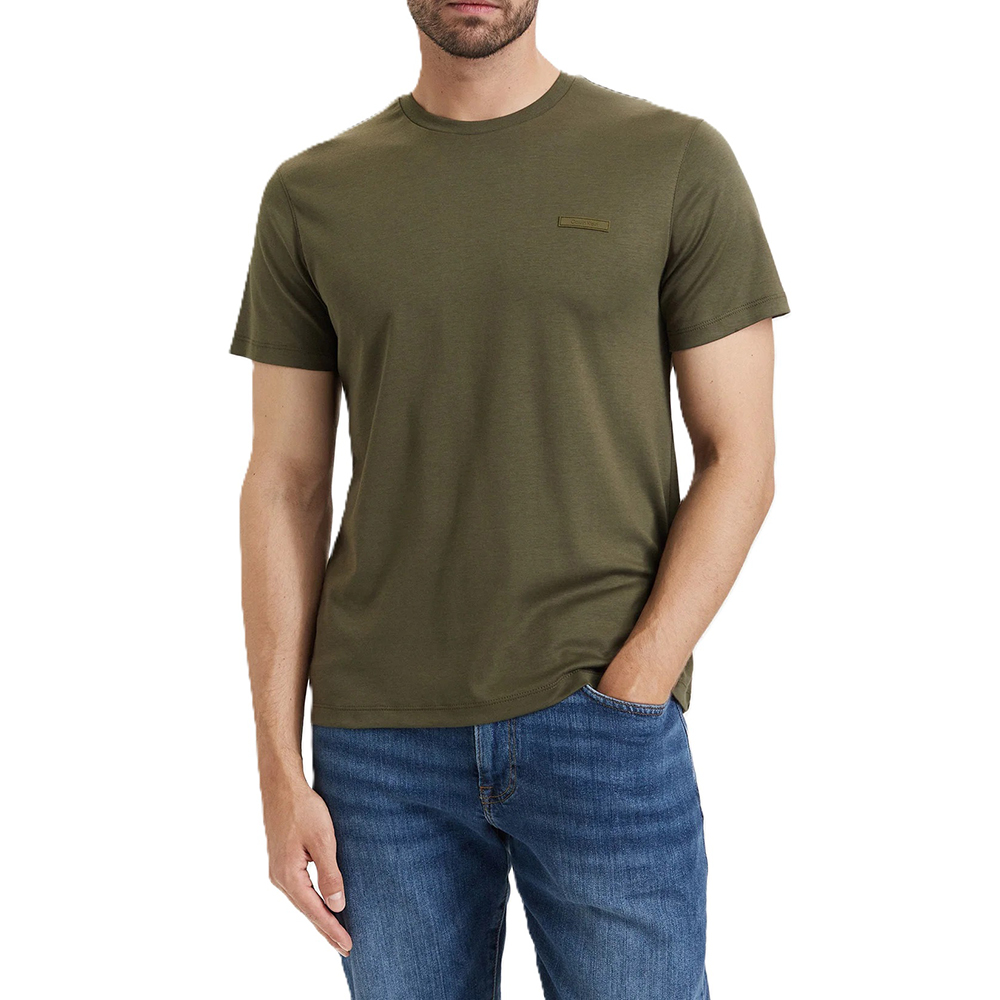 CALVIN KLEIN SS SLIM SUPIMA LOGO PATCH TEE LV04LG222G 1