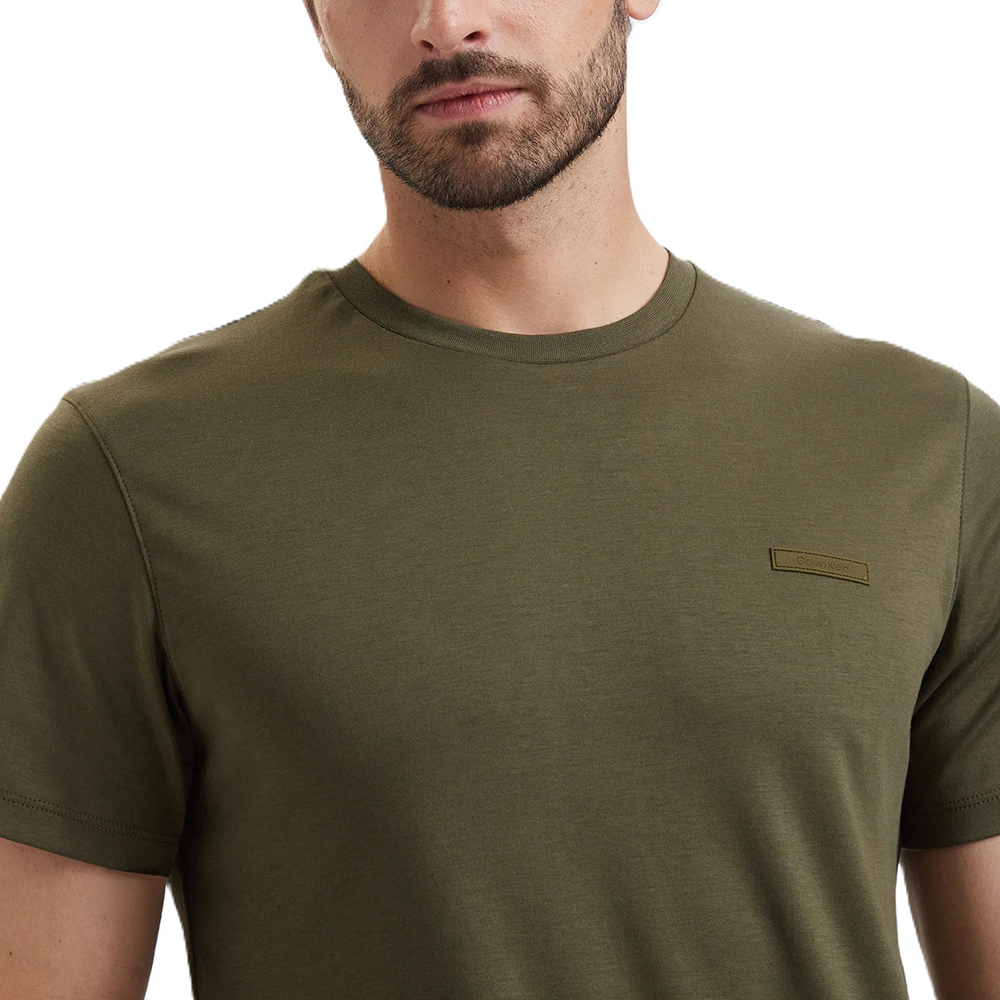 CALVIN KLEIN SS SLIM SUPIMA LOGO PATCH TEE LV04LG222G 3
