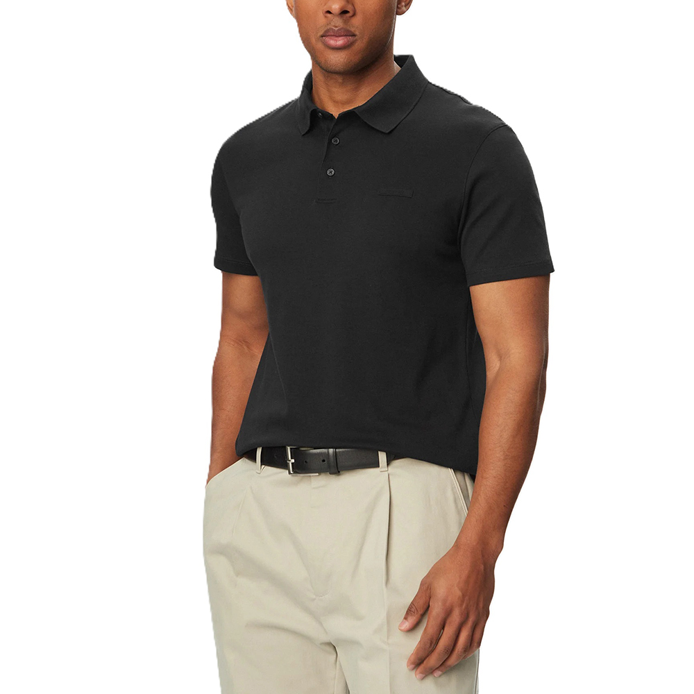 CALVIN KLEIN SS SLIM SUPIMA LOGO PATCH POLO LV04LH204G 1