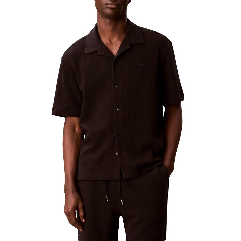 CALVIN KLEIN SS HD COTTON WAFFLE CAMP SHIRT LV04RC247G 1