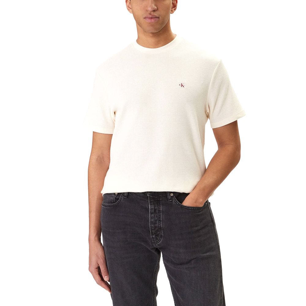 CALVIN KLEIN SS WAFFLE BADGE CREWNK TEE LV04RD008G 1