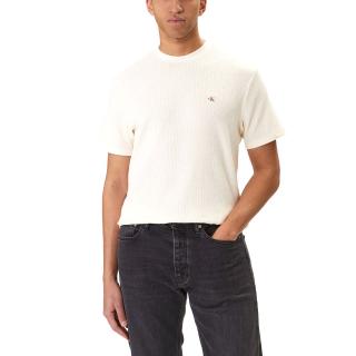 CALVIN KLEIN SS WAFFLE BADGE CREWNK TEE LV04RD008G
