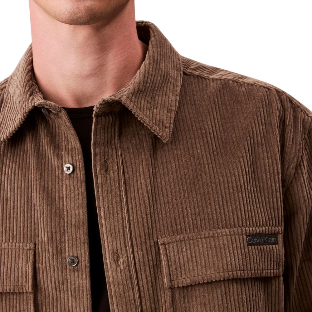 CALVIN KLEIN LS CORDUROY POCKET RELAXED SHI LV04RD106G 3