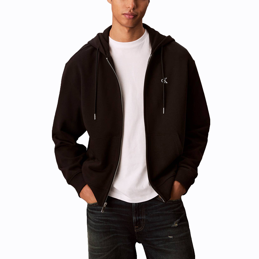 CALVIN KLEIN LS EU 350TERRY MONOGRAM FZ HOO LV04RD240G 1
