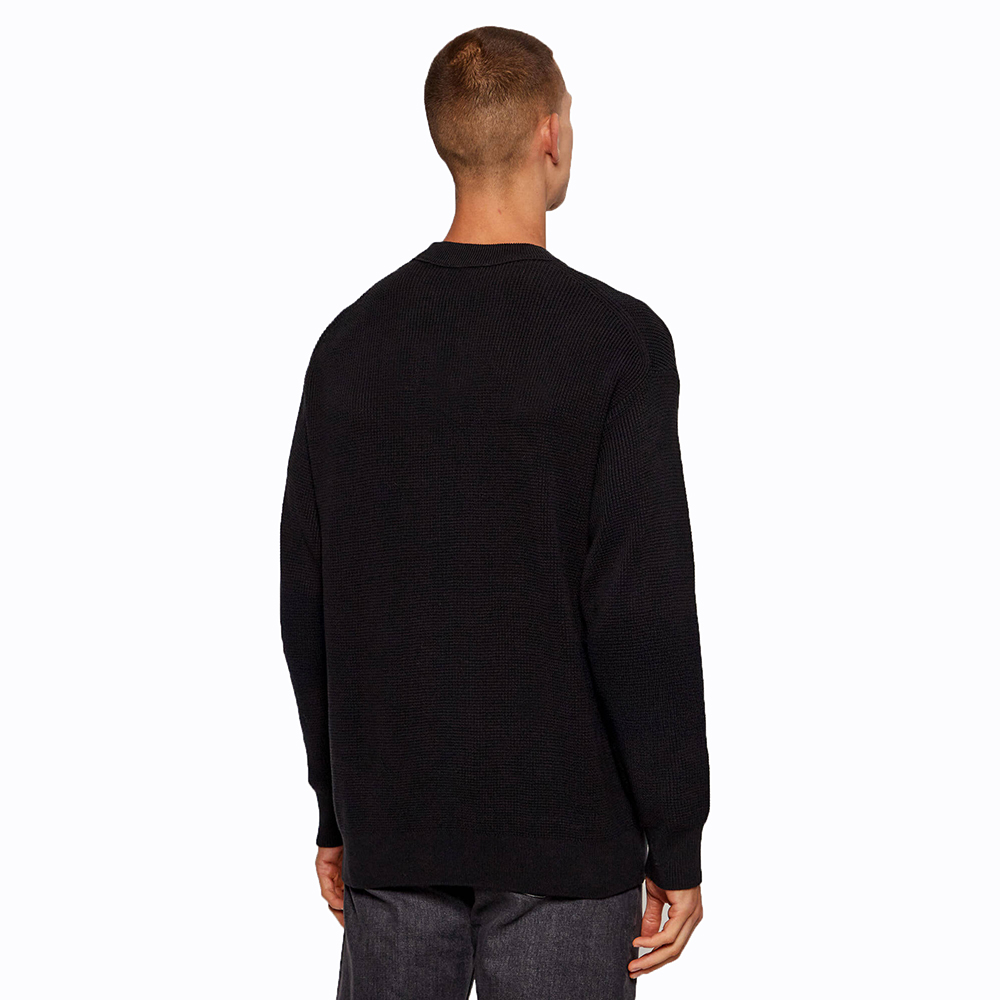 CALVIN KLEIN LS EZ COTTON WAFFLE CRWNK SWTR LV04RD313G 2