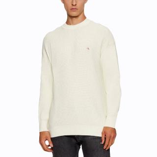 CALVIN KLEIN LS EZ COTTON WAFFLE CRWNK SWTR LV04RD313G