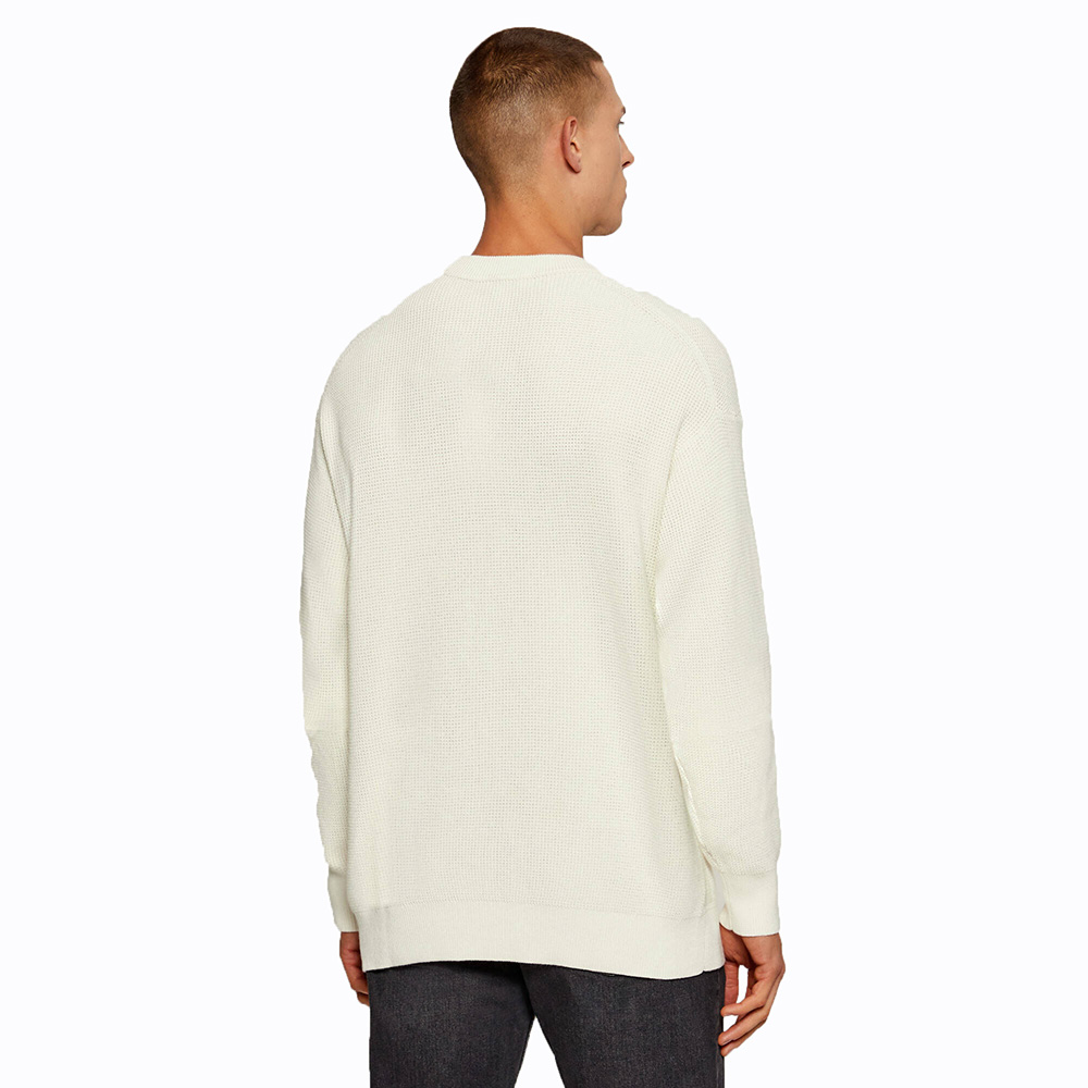CALVIN KLEIN LS EZ COTTON WAFFLE CRWNK SWTR LV04RD313G 2