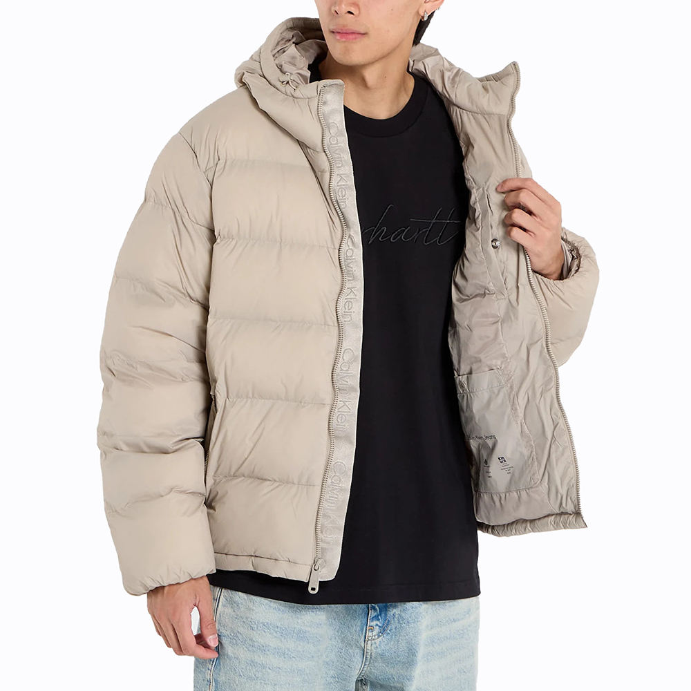 CALVIN KLEIN LS NYLON MONOGRAM PUFFER JKT LV04RD528G 4