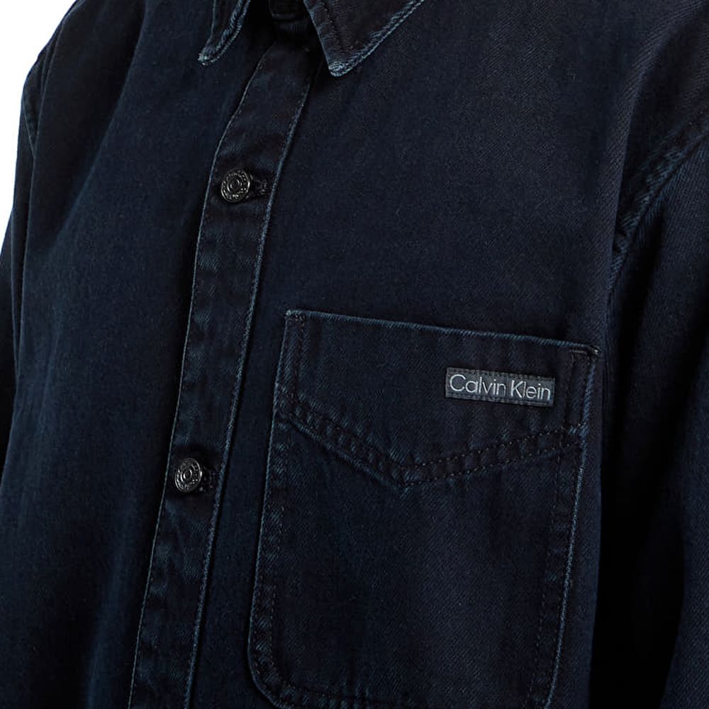 CALVIN KLEIN BLUE BLACK STONE 90S OVERSHIRT LV04RE714G 3