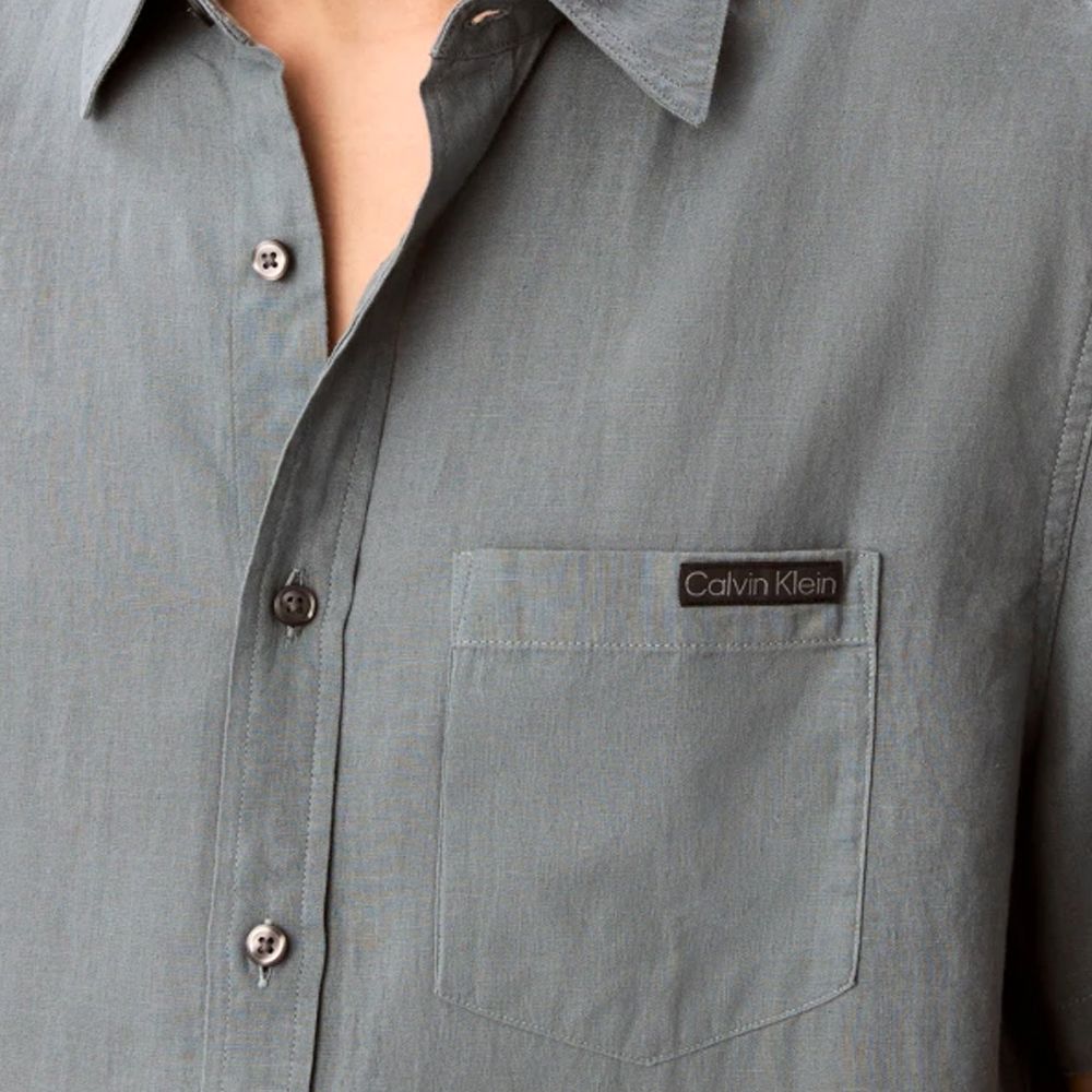 CALVIN KLEIN SS SOLID CAUSAL LINEN CLASSIC  LV04RF120G 4
