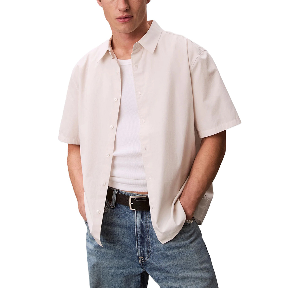 CALVIN KLEIN SS SOLID POPLIN BOXY RELAXED S LV04RF122G 1