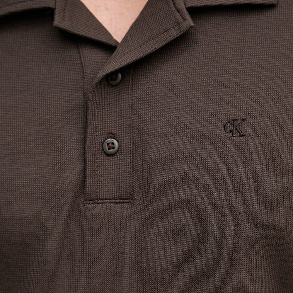 CALVIN KLEIN SS EASY MICRO WAFFLE CAMP POLO LV04RF205G 3