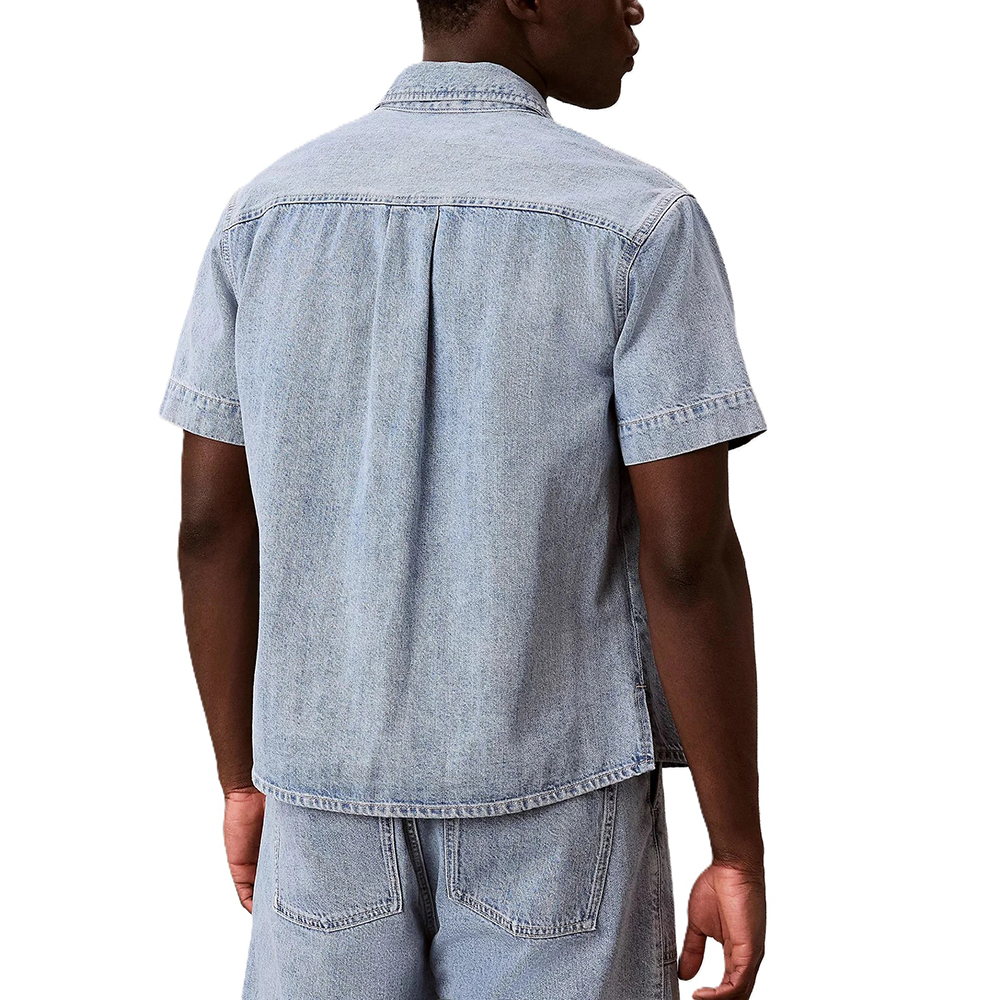 CALVIN KLEIN SS LINEN DENIM UTILITY SHIRT S LV04RF906G 2