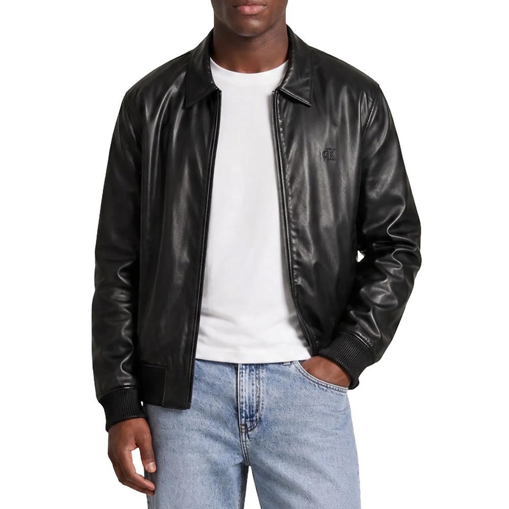 CALVIN KLEIN LS FAUX LEATHER BOMBER JKT LV04RG406G 1