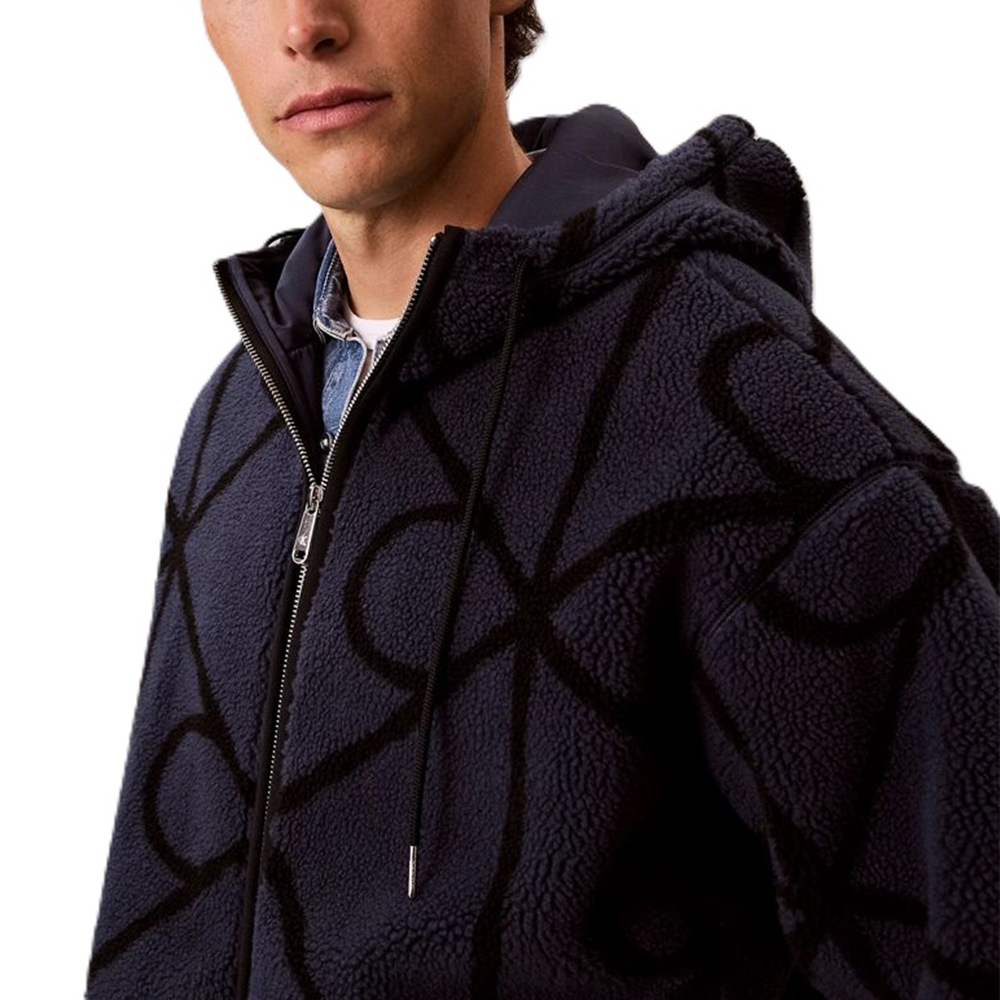 CALVIN KLEIN LS EMBLEM SHERPA FUNNEL NECK F LV04RH251G 3