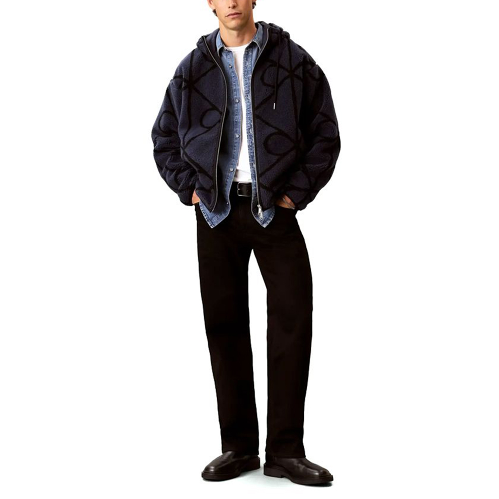 CALVIN KLEIN LS EMBLEM SHERPA FUNNEL NECK F LV04RH251G 4