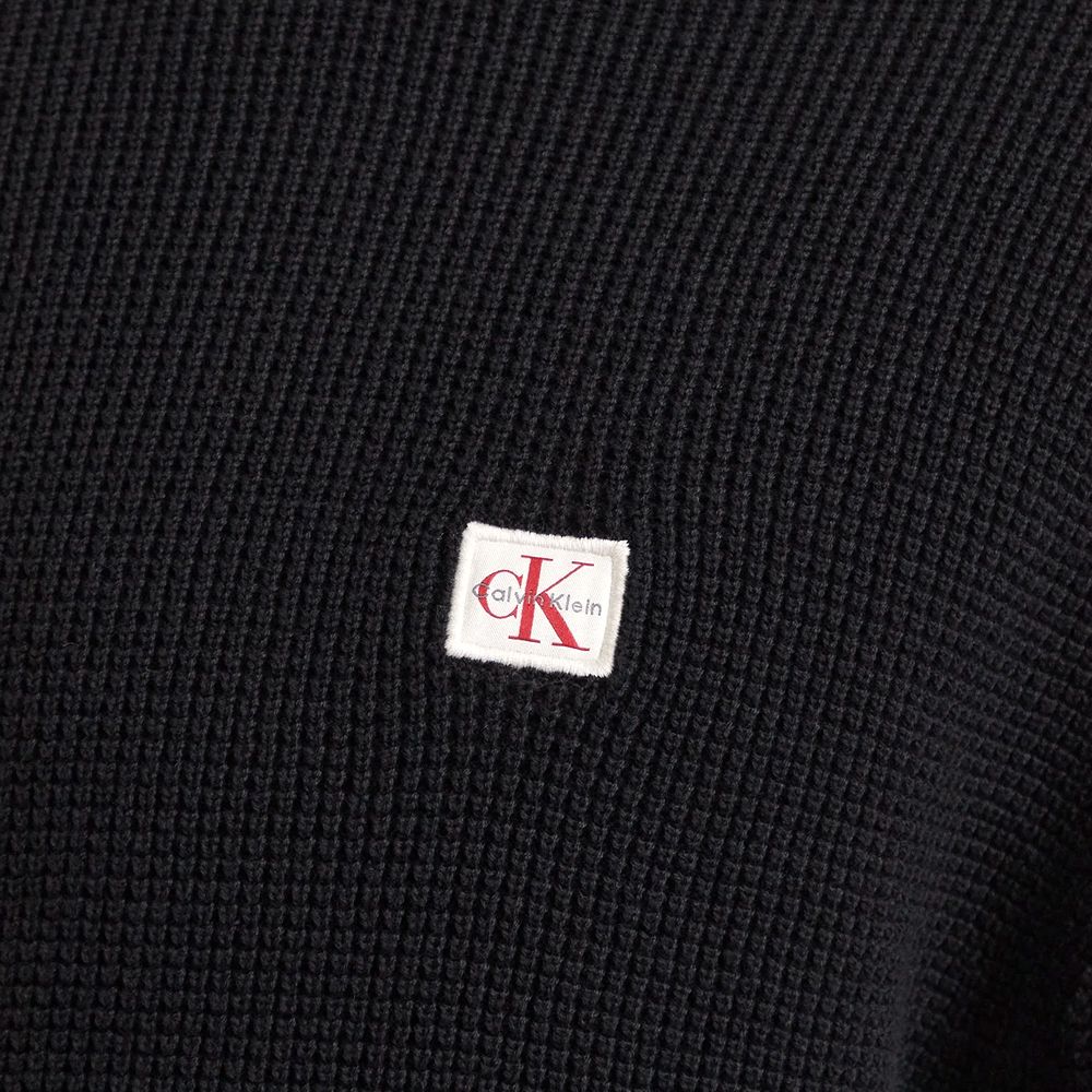 CALVIN KLEIN LS CLSC CTTN WFL CRWNK SWTR 9G LV04RH326G 3