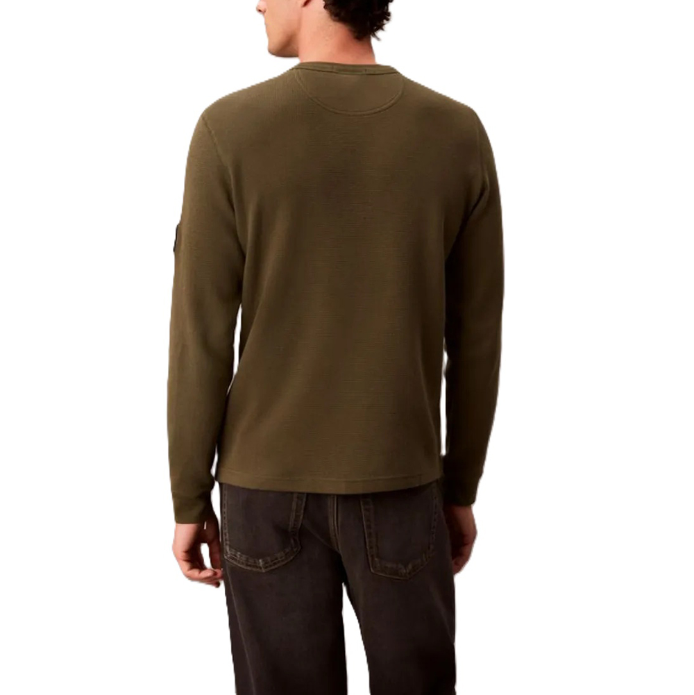 CALVIN KLEIN LS WAFFLE BADGE CREWNK TEE LV04RJ209G 2