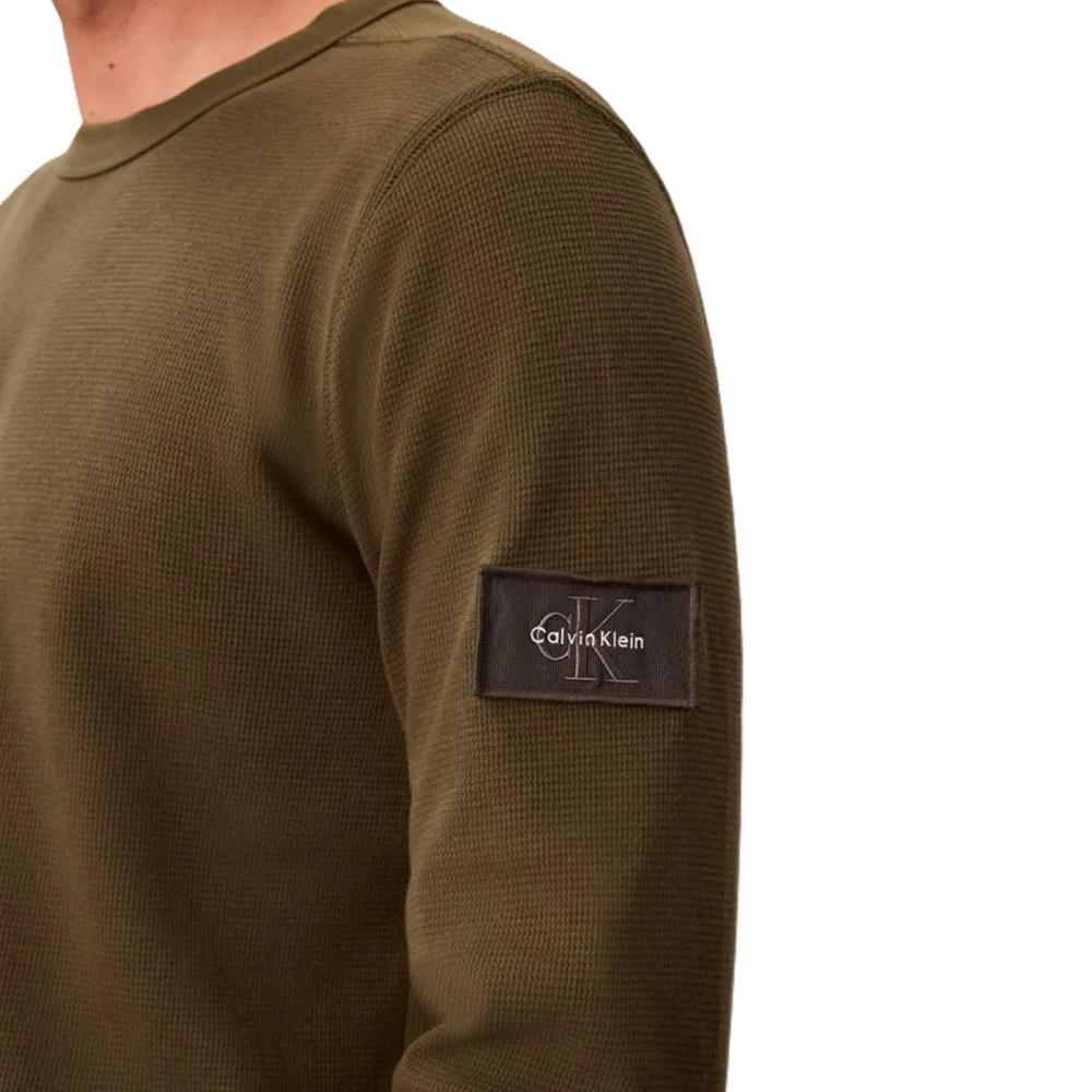CALVIN KLEIN LS WAFFLE BADGE CREWNK TEE LV04RJ209G 3