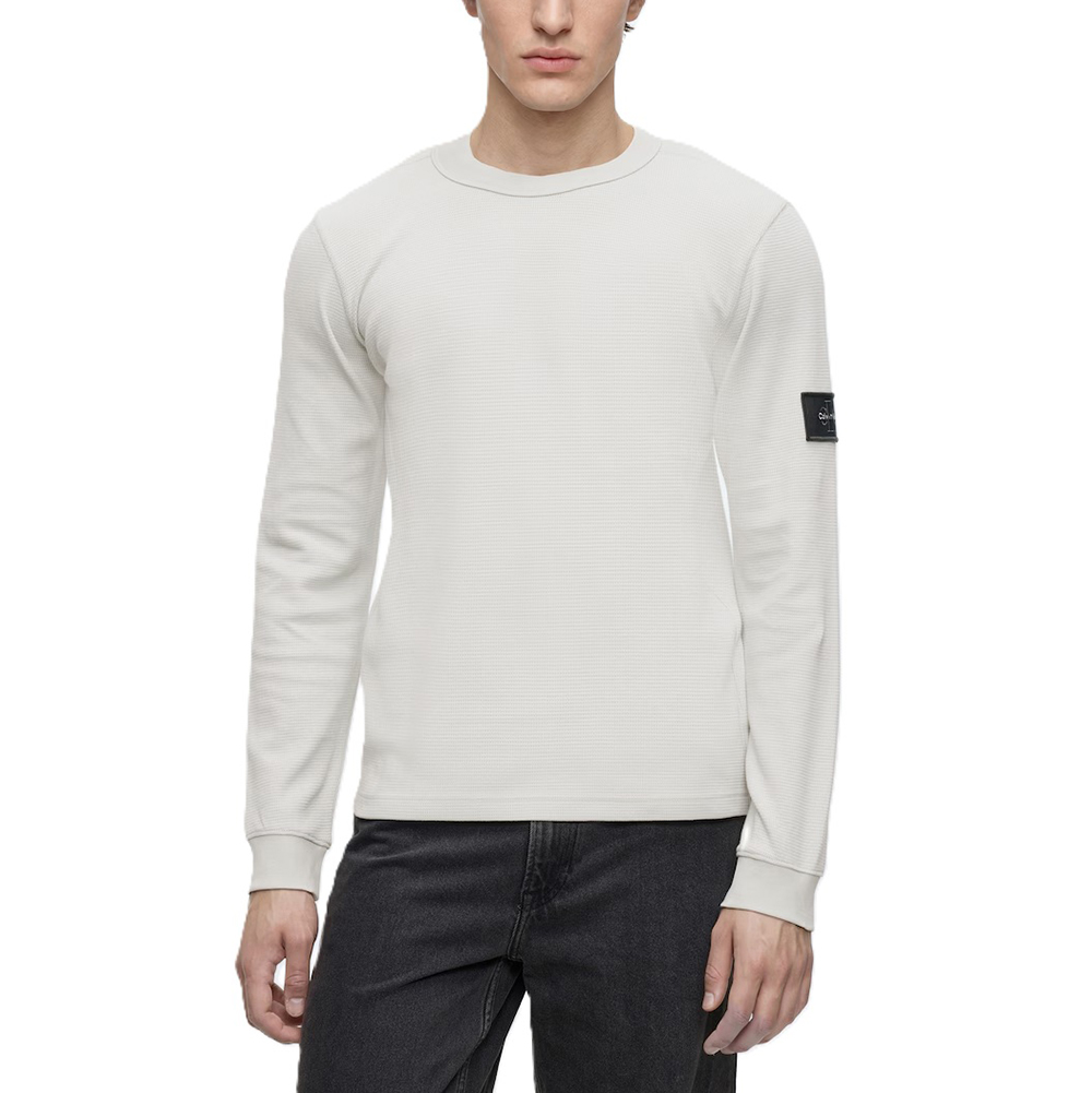 CALVIN KLEIN LS WAFFLE BADGE CREWNK TEE LV04RJ209G 1