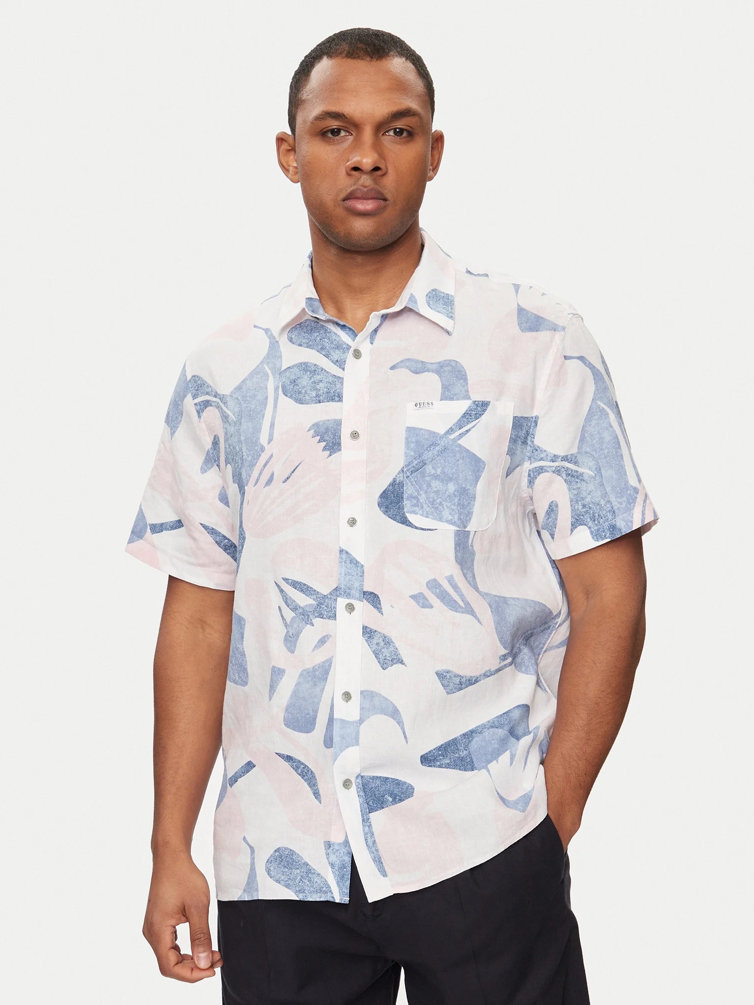 GUESS SS COLLIN INSIDE PRINTED SHIRT ΠΟΥΚΑΜΙΣΟ ΑΝΔΡΙΚΟ M4GH39WG3L0 1