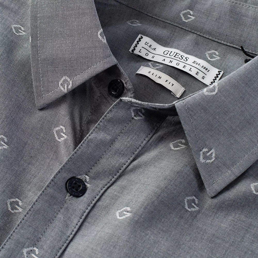 GUESS LS SUNSET JACQUARD LOGO SHIRT ΠΟΥΚΑΜΙΣΟ ΑΝΔΡΙΚΟ M4RH55WFXX0 3