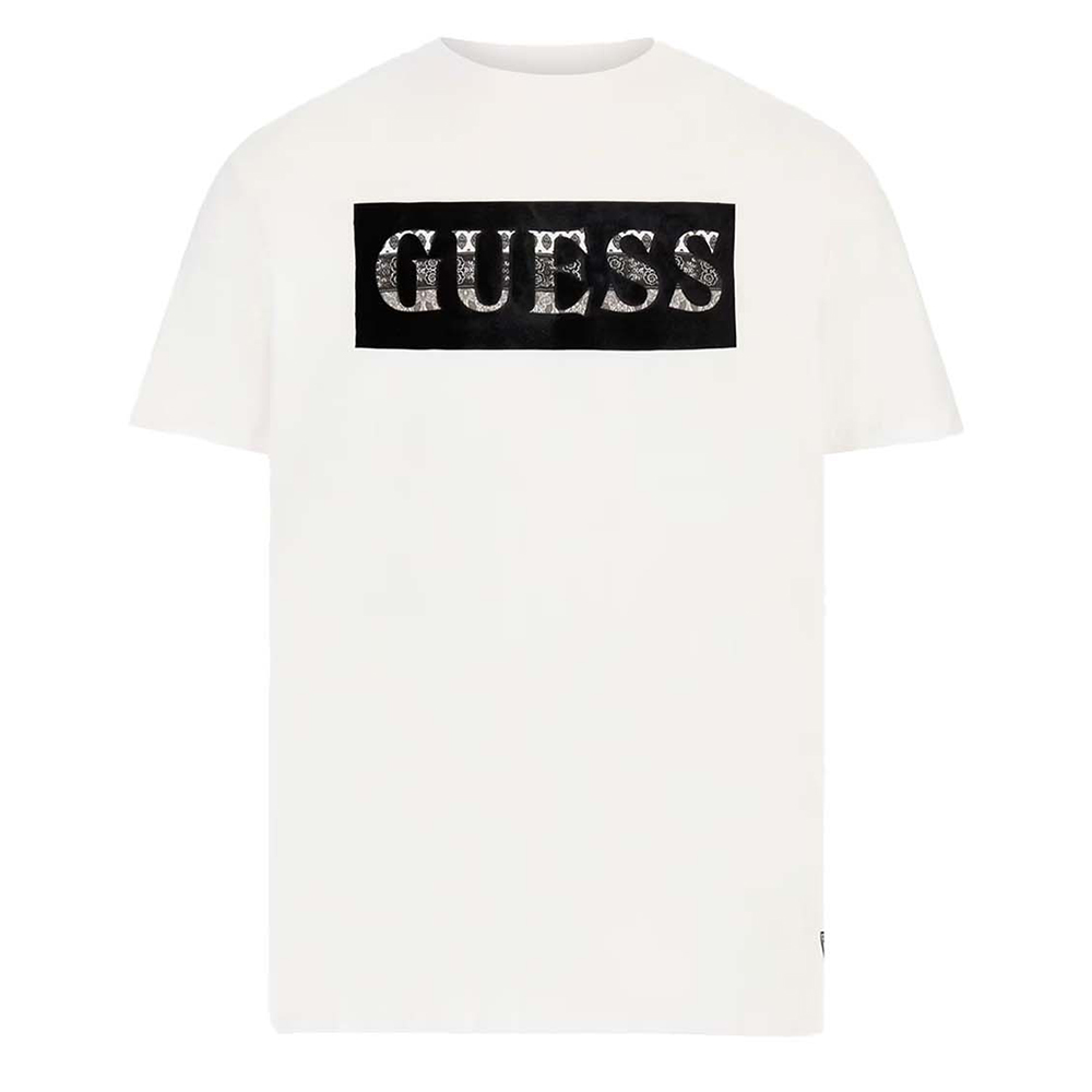 GUESS SS BSC GUESS VELVET LOGO TEE ΜΠΛΟΥΖΑ  ΑΝΔΡΙΚΟ M4RI70K9RM1
