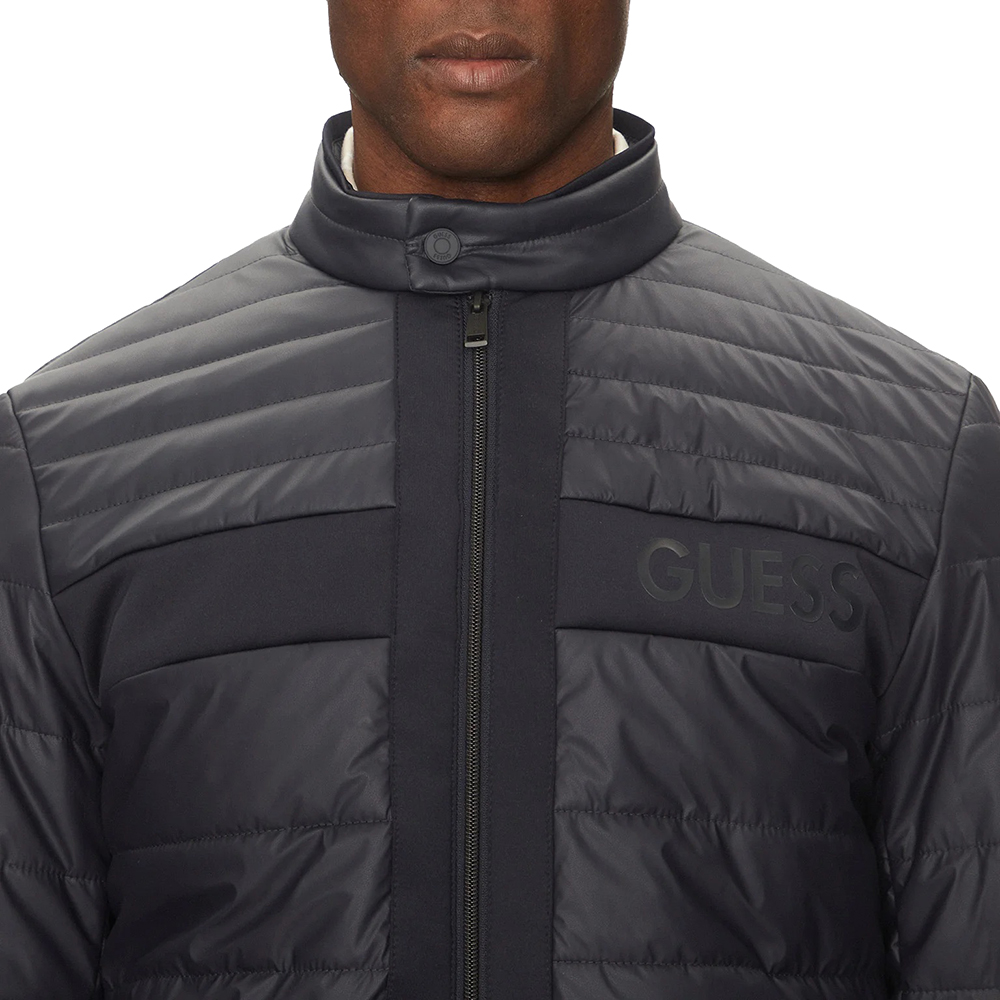 GUESS LOGO STRETCH PADDED PU JACKET ΜΠΟΥΦΑΝ ΑΝΔΡΙΚΟ M4YL16WFHD0 3