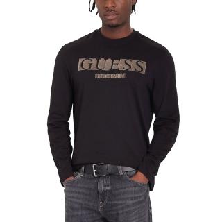 GUESS CN LS FLOCK LOGO TEE ΜΠΛΟΥΖΑ ΑΝΔΡΙΚΟ M5BI10K8FQ4