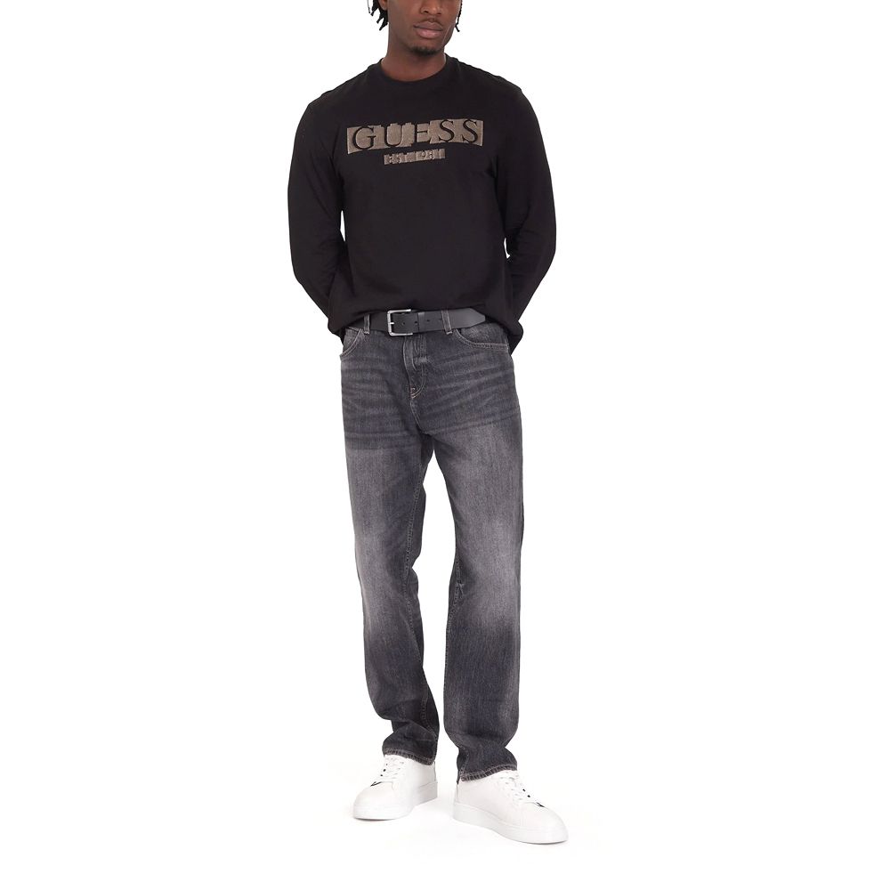 GUESS CN LS FLOCK LOGO TEE ΜΠΛΟΥΖΑ ΑΝΔΡΙΚΟ M5BI10K8FQ4 4