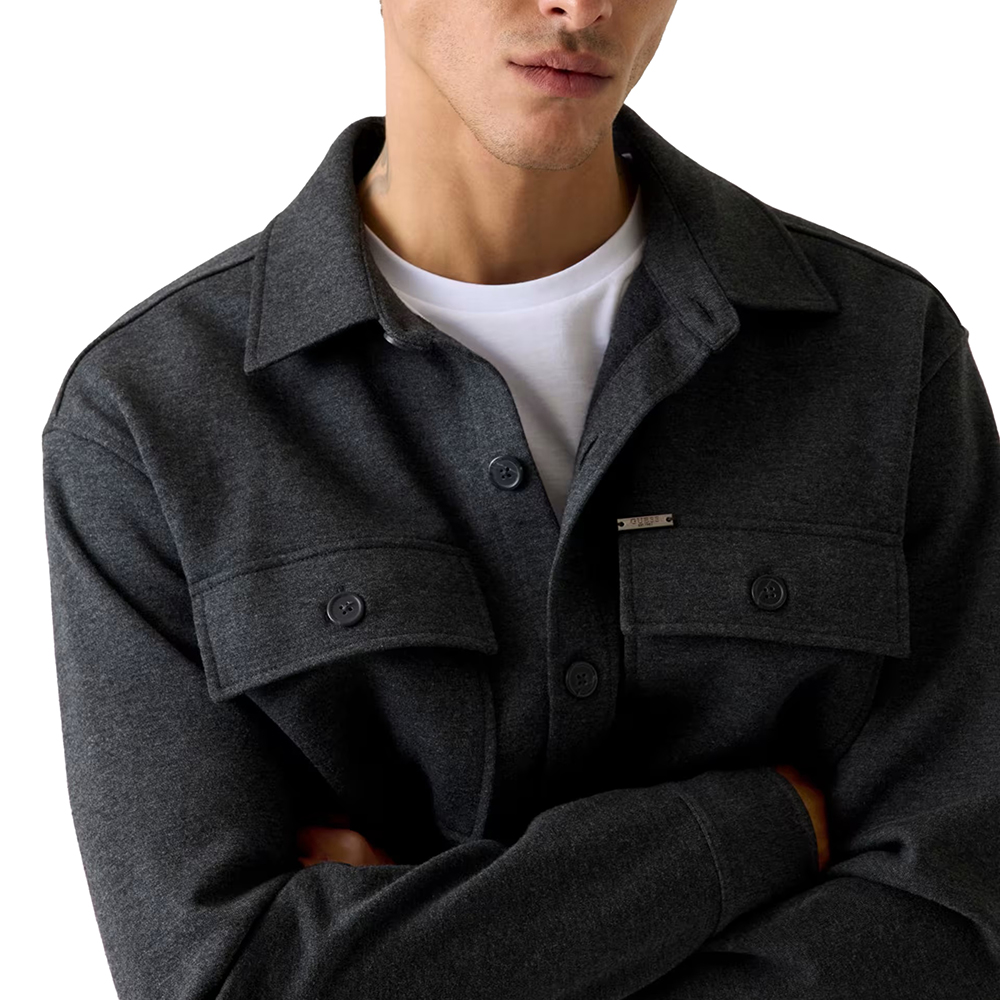 GUESS LS DANIEL LUXE OVERSHIRT ΜΠΛΟΥΖΑ ΑΝΔΡΙΚΟ M5BP28K0801 3