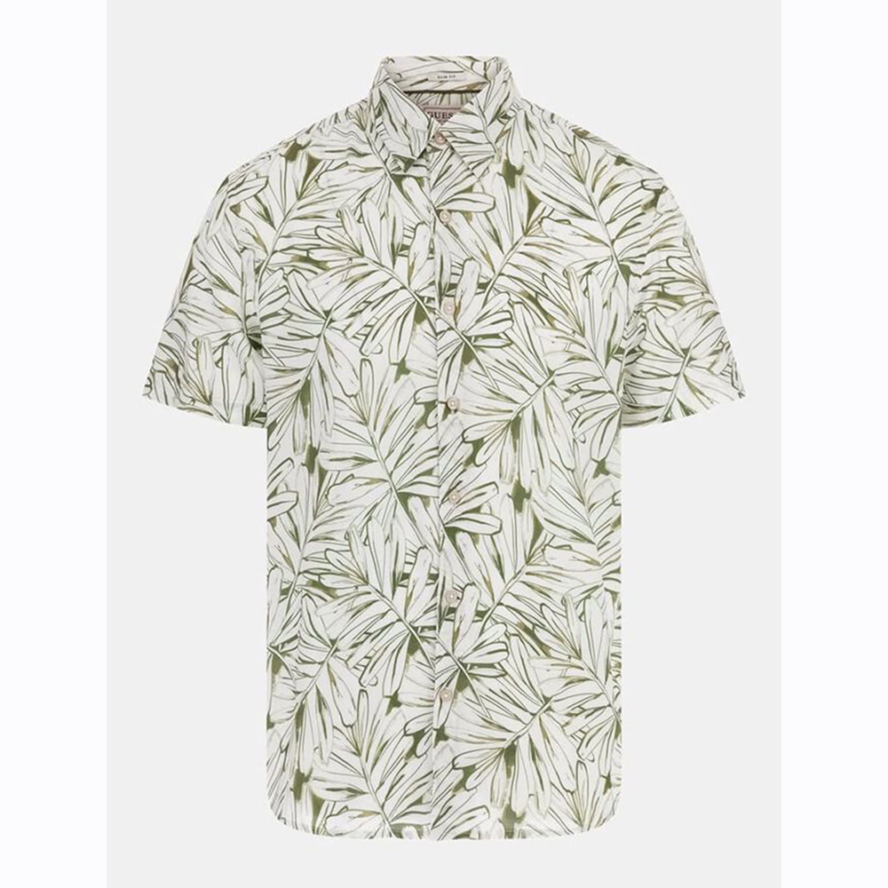 GUESS SS ECOR RAYON OIL PALM SHIRT ΠΟΥΚΑΜΙΣΟ ΑΝΔΡΙΚΟ M5GH75WD4Z2 3