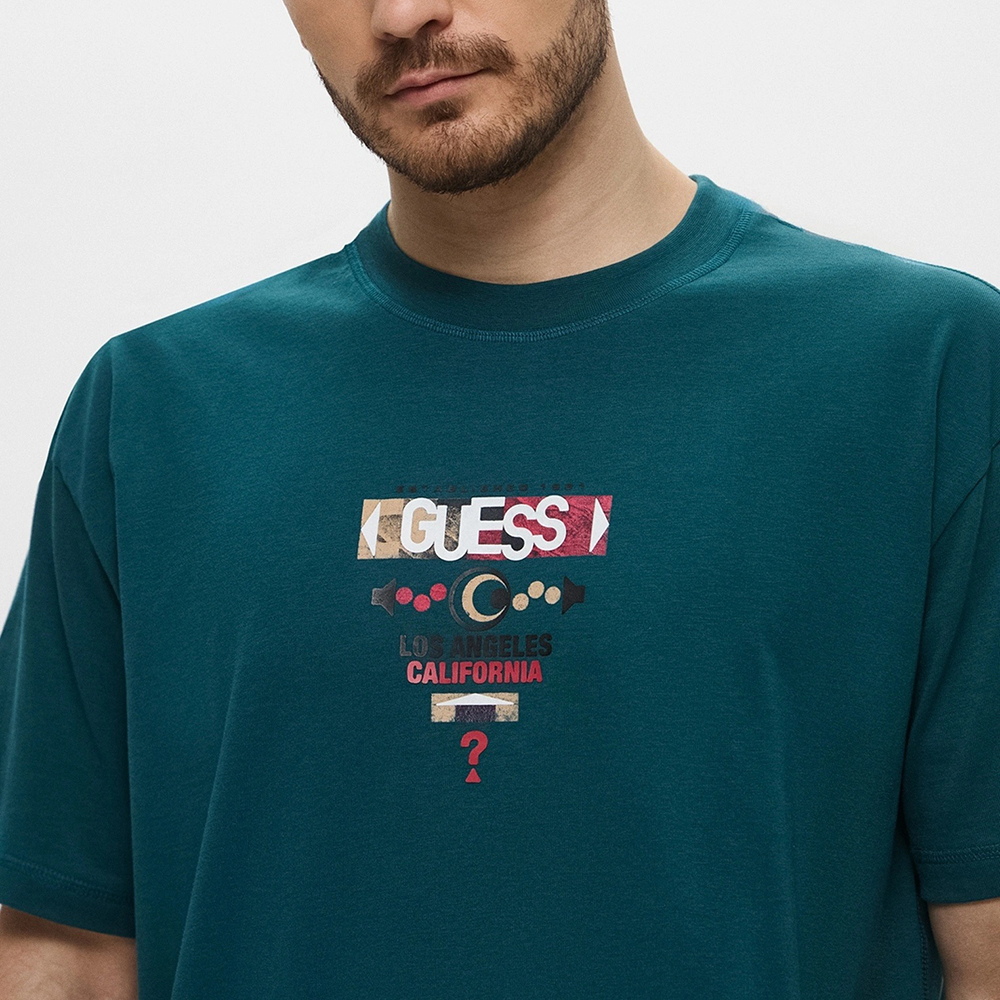 GUESS SS CN ABSTRACT GUESS TRIANGLE ΜΠΛΟΥΖΑ ΑΝΔΡΙΚΟ M5RI03I3Z14 3