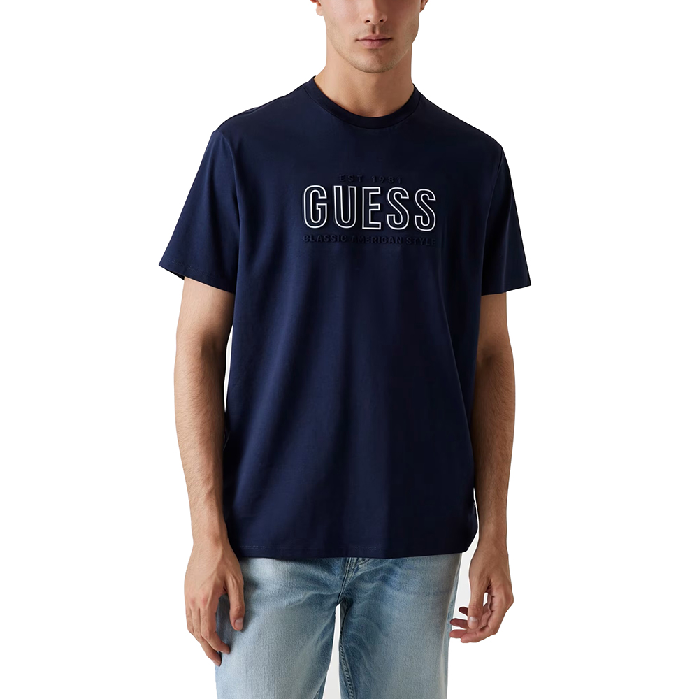 GUESS SS BSC GUESS EMBOSSED LOGO TEE ΜΠΛΟΥΖΑ ΑΝΔΡΙΚΟ M5YI44KBW41 1