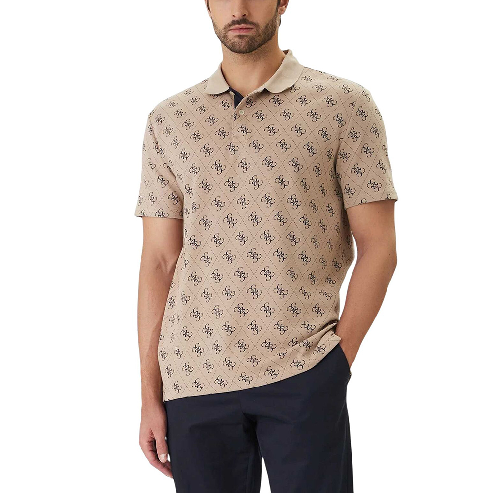 GUESS SS ALL OVER 4G JACQAURD POLO ΜΠΛΟΥΖΑ ΑΝΔΡΙΚΟ M6GP04K3073 1