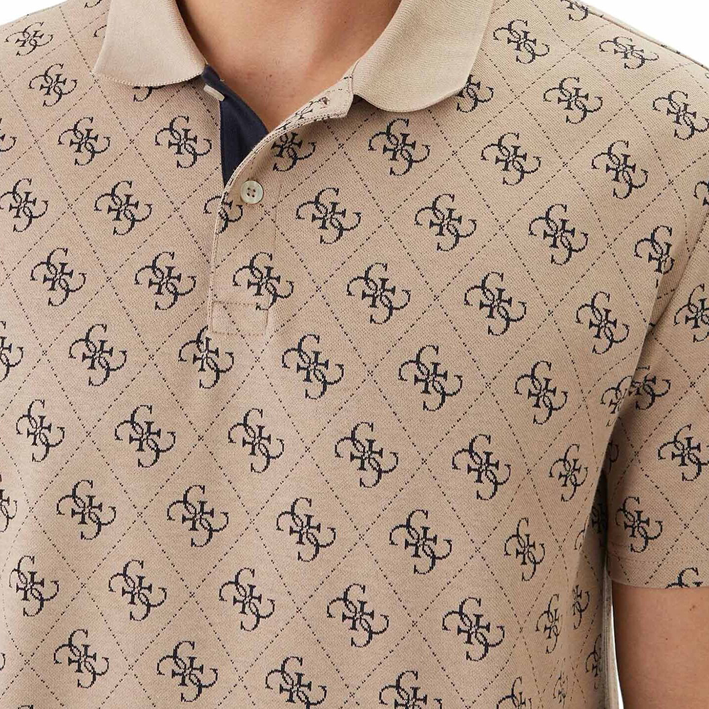 GUESS SS ALL OVER 4G JACQAURD POLO ΜΠΛΟΥΖΑ ΑΝΔΡΙΚΟ M6GP04K3073 3