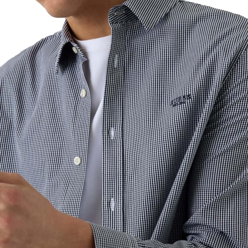 GUESS LS YARN DYED VICY SHIRT ΠΟΥΚΑΜΙΣΟ ΑΝΔΡΙΚΟ M6YH28W2886 3