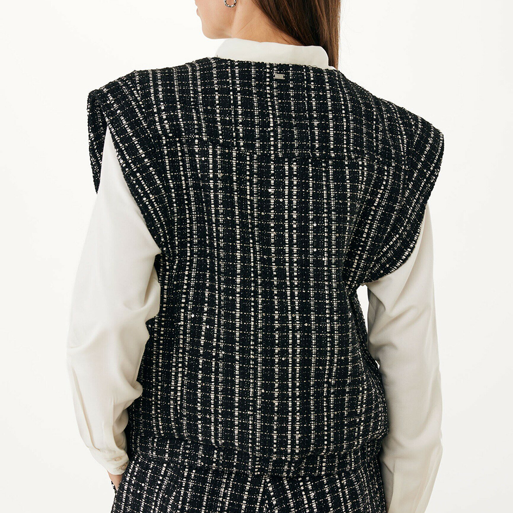 MEXX Sequins tweed waistcoat MF006402053W 2