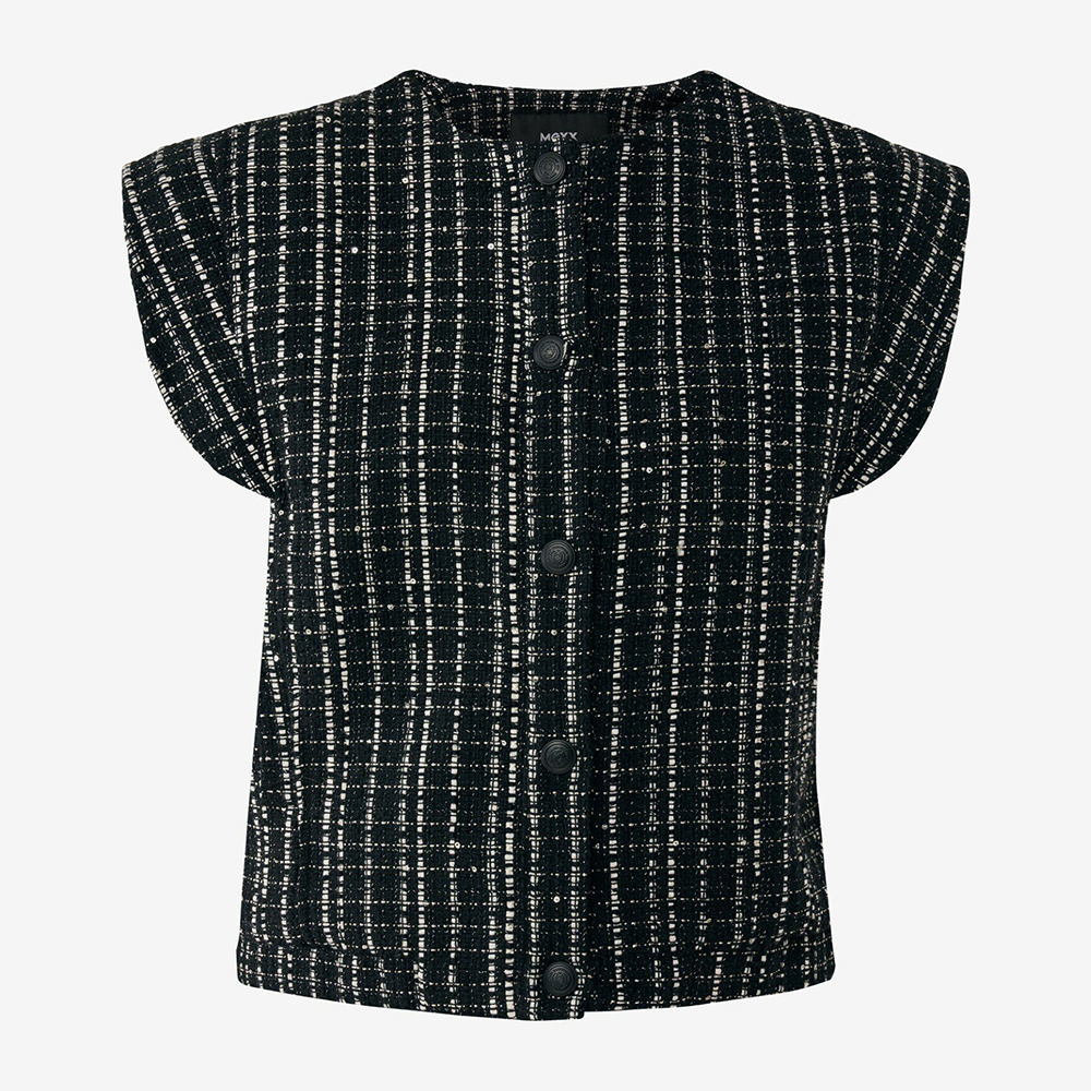 MEXX Sequins tweed waistcoat MF006402053W 3