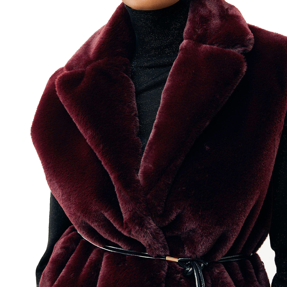 MEXX Fur belted waistcoat MF006404353W 2