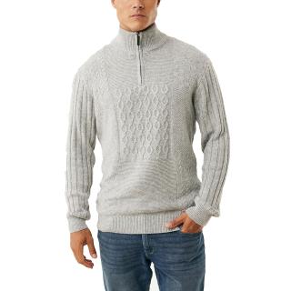 MEXX Knitted patchwork half zip sweater MF006604353M