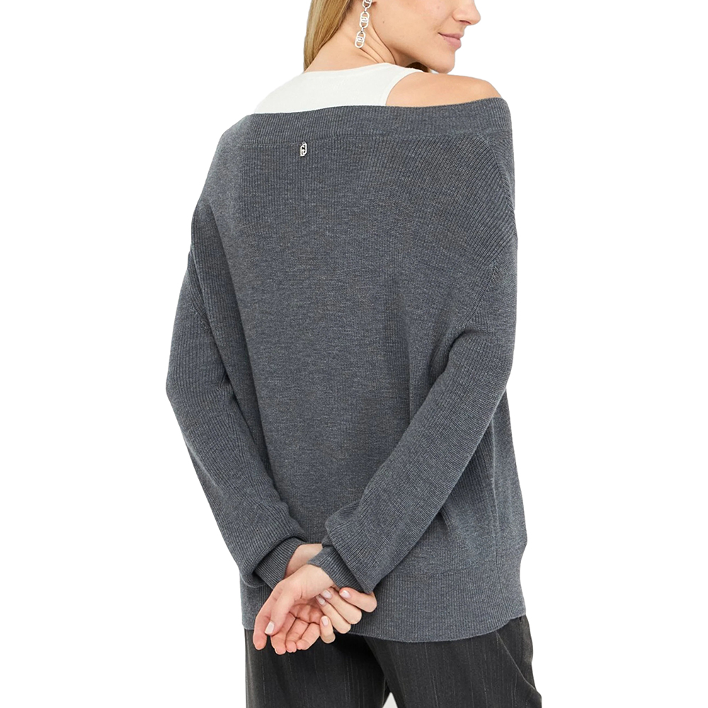 LIU JO WHITE_MAGLIA CHIUSA M/L ΜΠΛΟΥΖΑ ΓΥΝΑΙΚΕΙΟ MF5126MA85Q 3