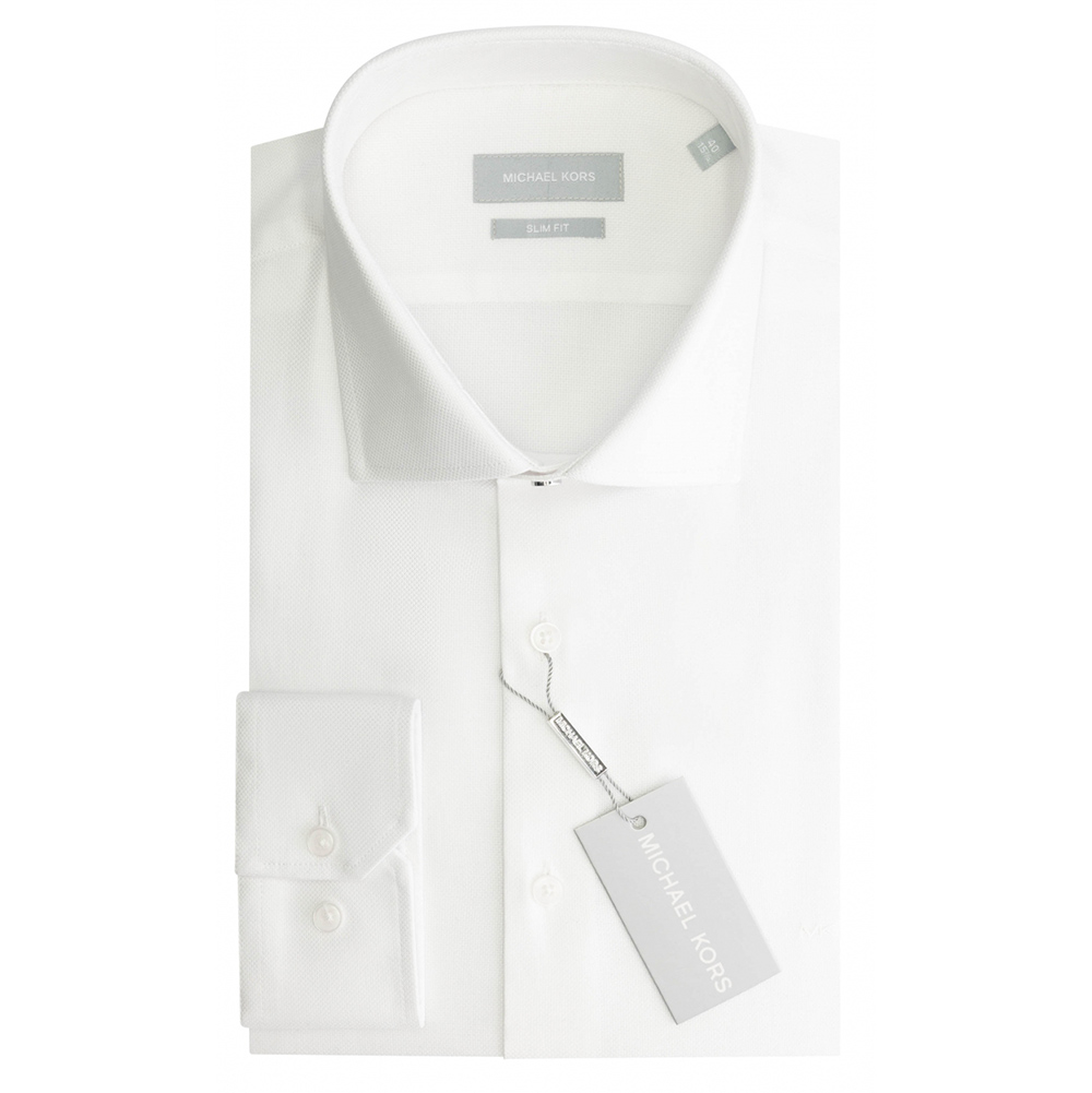 MICHAEL KORS Slim Fit STRUCTURED DOBBY SHIRT MK0DS01407 1