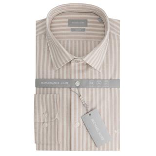 MICHAEL KORS PERFORM LINEN STRIPE SLIM SHIRTMK0DS01675