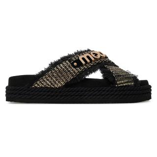 MOU CRISS-CROSS ROPE SANDAL METAL RAFFIA ΠΑΠΟΥΤΣΙ ΓΥΝΑΙΚΕΙΟ MUSW451009K