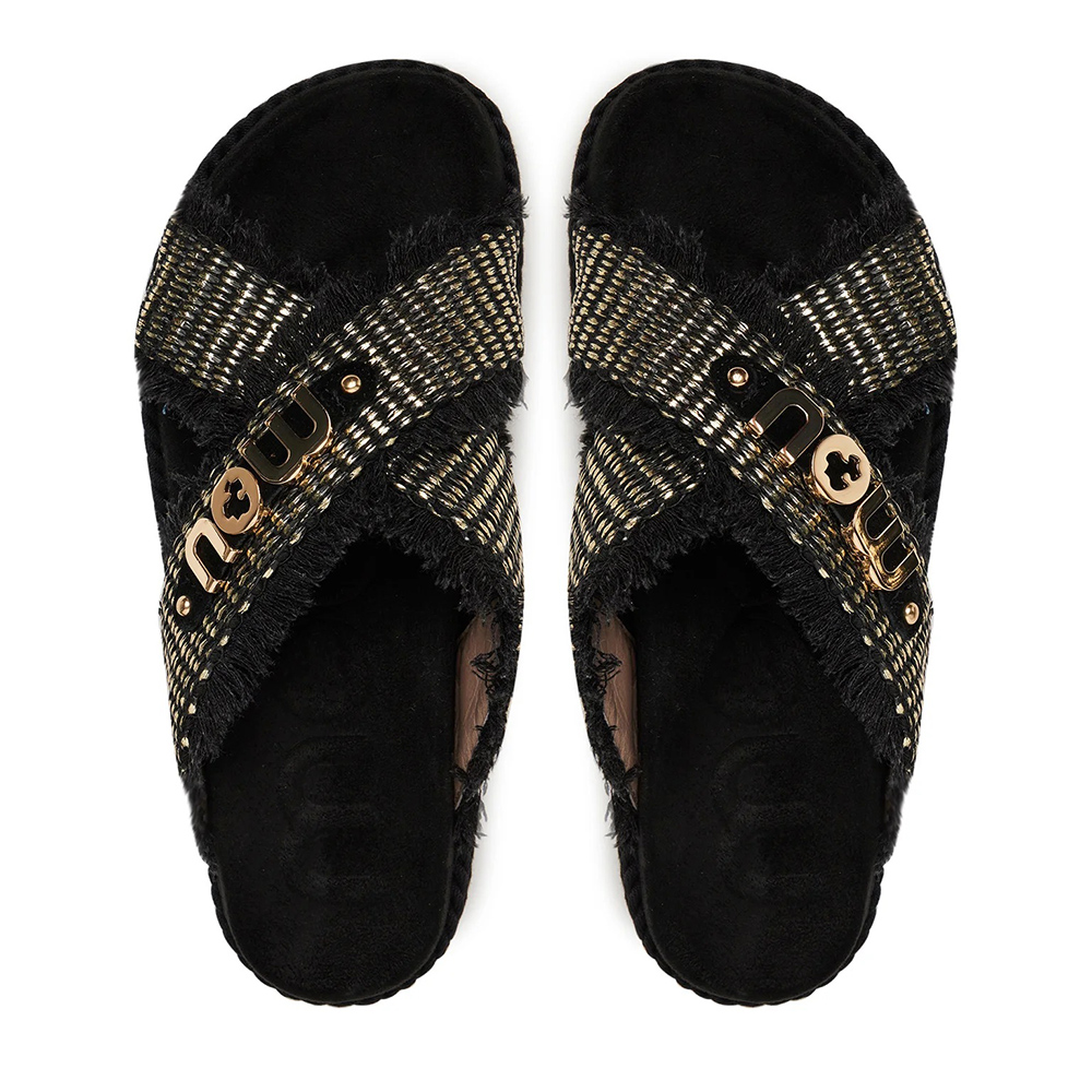 MOU CRISS-CROSS ROPE SANDAL METAL RAFFIA ΠΑΠΟΥΤΣΙ ΓΥΝΑΙΚΕΙΟ MUSW451009K 4