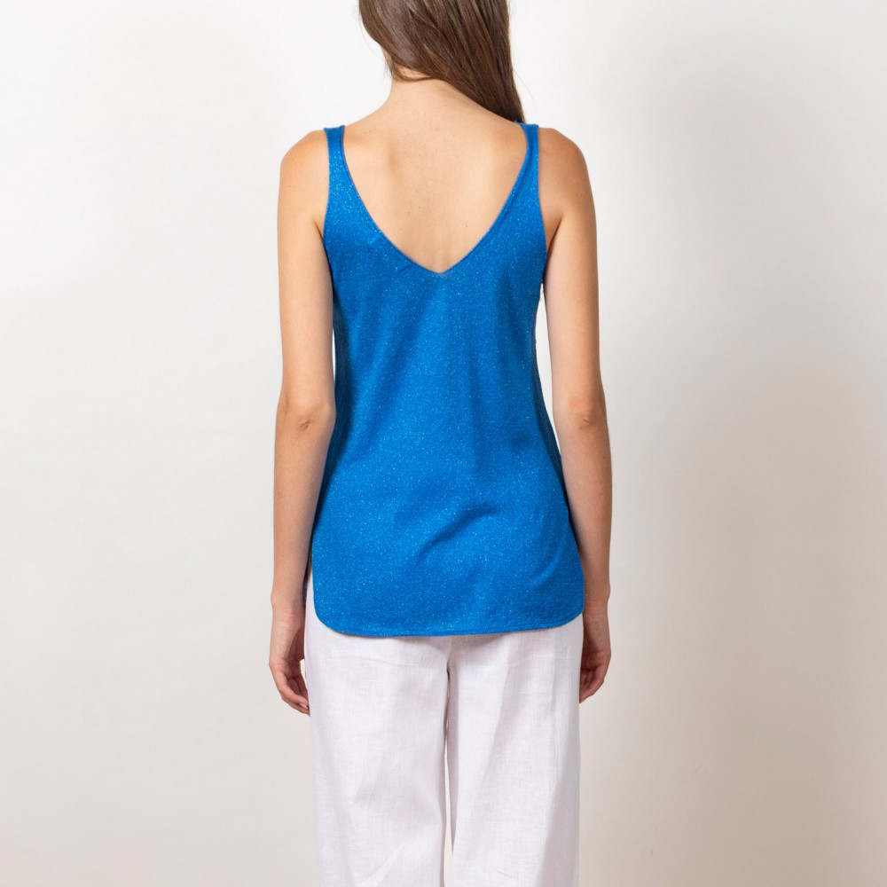AGGEL Lurex τοπ με v λαιμό και v πλάτη SS01003K 2